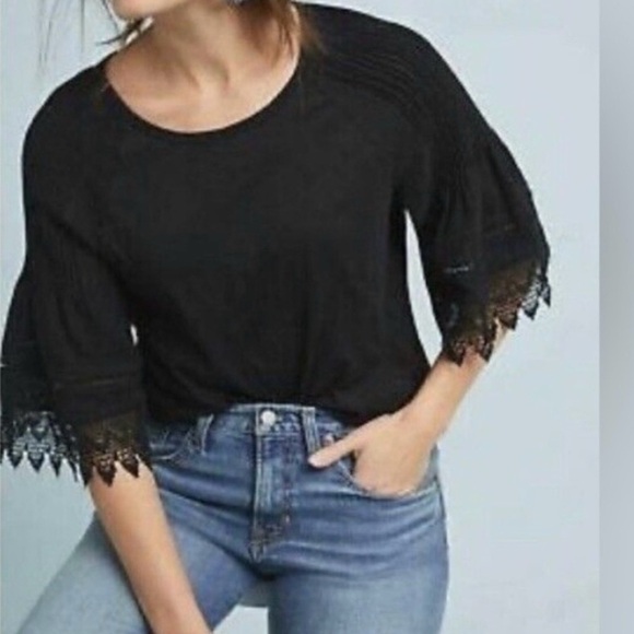 Eri & Ali Anthropologie Crochet Lace Boho Blouse - Size Medium, NWT - Picture 11 of 11